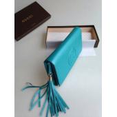 Cheap Gucci Purse Blue Wallet Calfskin HM09827