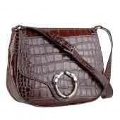 Replica Gucci Ribot Horse Head Bourgundy Croc Leather Flap Bag