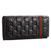 Cheap Gucci Signature Black Wallet With Web Detail