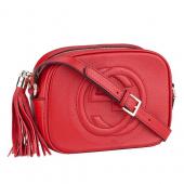 Gucci Soho Disco Shoulder Strap Bag Red