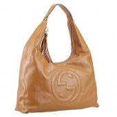 Gucci Soho Large Hobo with Embossed Interlocking G Tan Replica