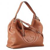 Gucci Soho Leather Hobo Brown