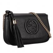 Gucci Soho Leather Shoulder Bag Black