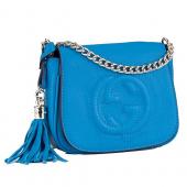 Gucci Soho Mini Shoulder Strap Bag Blue