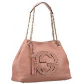 Gucci Soho Studded Shoulder Bag Light Pink