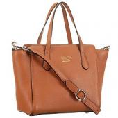 Gucci Swing Tan Leather Tote Small