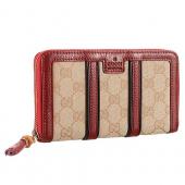 Gucci Vintage Web GG Canvas Wallet Red