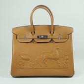 Hermes Birkin 1041 Handbag Cow Leather Apricot