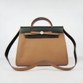 Hermes Herbag 60667 2way Cow Leather Coffee