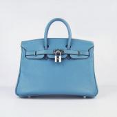 Cheap  Hermes Birkin 6068 Cow Leather Blue