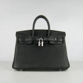 Cheap Hermes Birkin 6068 Cow Leather Black Handbag