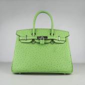 Cheap Cheap Hermes Birkin 6088 Ostrich Skin Green Handbag