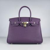 Hermes Birkin 6088 Handbag Cow Leather Purple