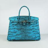 Hermes Birkin 6088 Ladies Handbag Blue -19