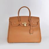 Cheap Hermes Birkin 6089 Handbag Cow Leather Coffee