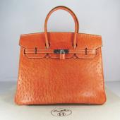 Hermes Birkin 6089 Ladies Handbag Orange Replica