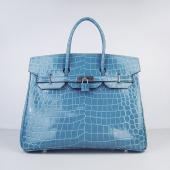 Hermes Birkin 6089 Ladies Blue Handbag