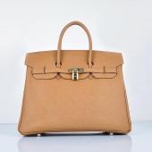 Replica Hermes Original leather 6089 Cow Leather Coffee Handbag