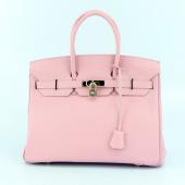 Hermes Birkin 6089 Handbag Cow Leather Pink