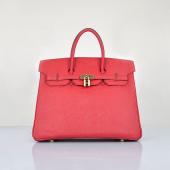 Hermes Original leather 6089 Handbag Lambskin Red