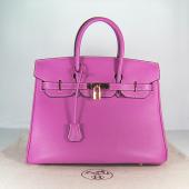 Hermes Birkin 6089 Handbag Cow Leather Pink HM04030