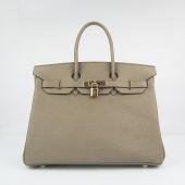 Hermes Original leather 6089A Ladies Lambskin Grey Handbag Replica