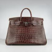 Hermes Birkin 6099 Ladies Crocodile Brown Bag Replica