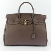 Hermes Birkin 6099 Ladies Cow Leather Brown Bag