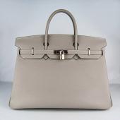 Hermes Birkin 6099 Handbag Cow Leather Grey