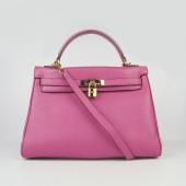 Cheap Hermes Kelly 6108 Cow Leather Pink Handbag