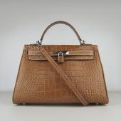 Cheap Cheap Hermes Kelly 6108 2way Crocodile Handbag