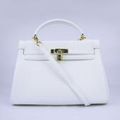 Hermes Original leather 6108 Ladies 2way White Bag