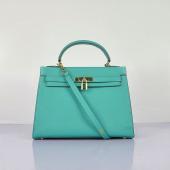 Hermes Original leather 6108 2way Lambskin Green