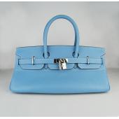 Replica Hermes Birkin 6109 Cow Leather Blue