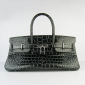 Hermes Birkin 6109 Crocodile Black Handbag