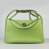 Hermes Lindy 6208 Cross Body Bag Cow Leather Green