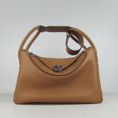 Hermes Lindy 6208 Ladies Cow Leather Coffee Replica