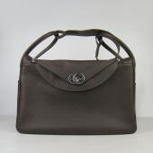 Hermes Lindy 6208 Ladies Lambskin Coffee Handbag