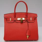 Hermes Birkin 62630 Ladies Cow Leather Red Handbag