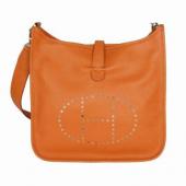 Hermes Evelyne 62651 Ladies Cow Leather Orange