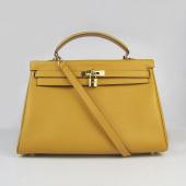 Hermes Kelly 6308 Ladies Cow Leather Yellow