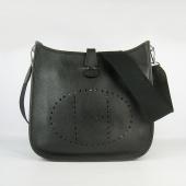 Hermes Evelyne 6309 Ladies Cow Leather Black Handbag Replica