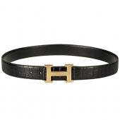 Hermes Alligator Black With Gold 