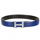 Replica Hermes Alligator Blue With Silver 