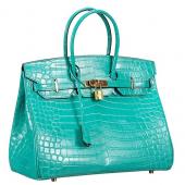 Hermes Birkin 35 Crocodile Leather Lagoon 608054