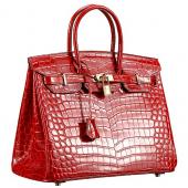 Cheap Hermes Birkin 35 Crocodile Red 608063