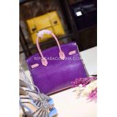 Replica Hermes Birkin Snakeskin Purple