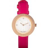 Hermes  MOP Dial Magenta Leather Bracelet 801388