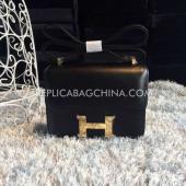 Hermes Constance Genuine Leather Black Bag