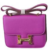 Hermes Constance Cyclamen With Gold Hardware 608113